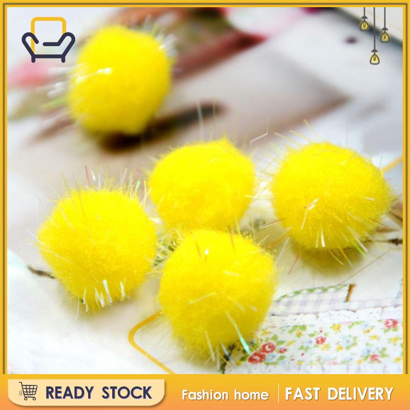 100x Quả bưởi đầy màu sắc Các loại Đồ trang trí Poms thủ công DIY