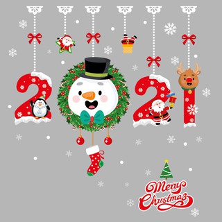 【niaorenmall.vn】Decal Dán Tường Hoạ Tiết Giáng Sinh