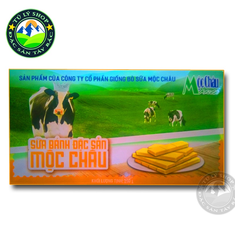 Bánh sữa Mộc Châu 200g (Hộp vàng vị nguyên bản)