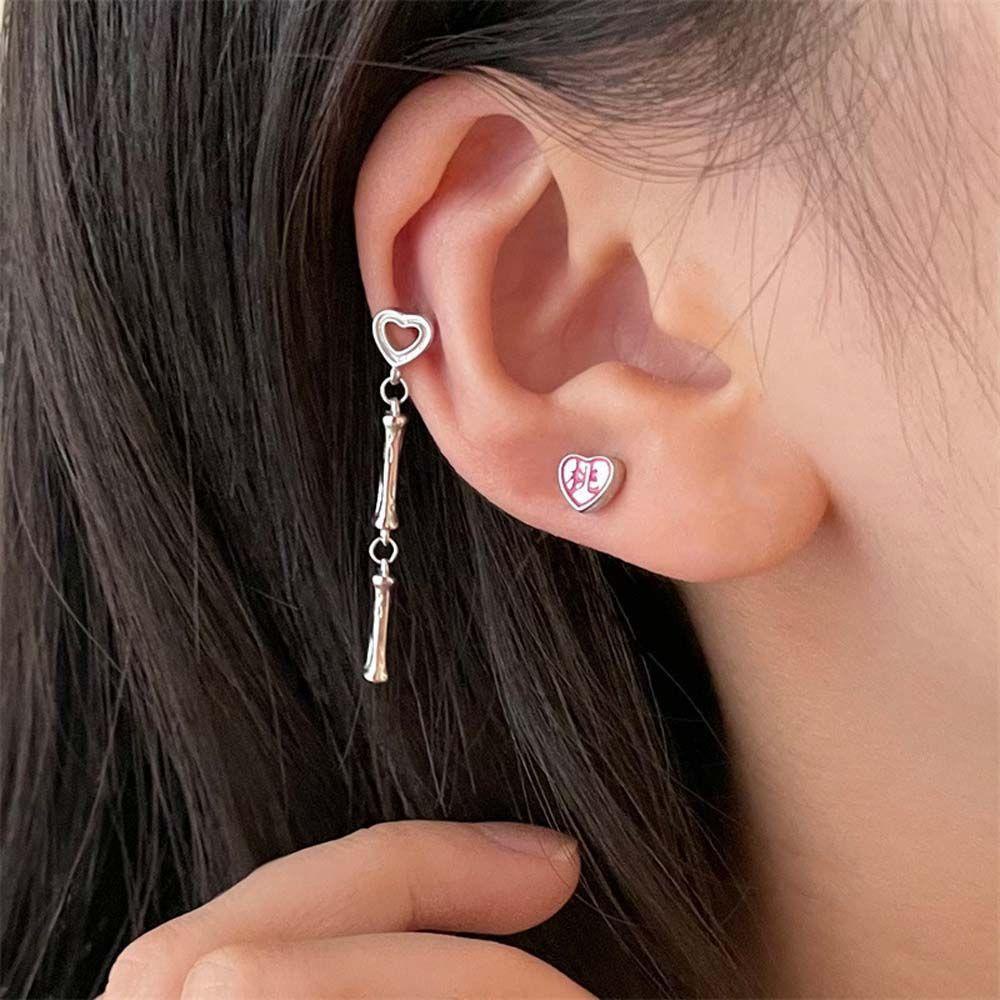 Bông Tai Hình Trái Đào Màu Hồng Dễ Thương Phong Cách Trung Hoa WMES15H Y2k