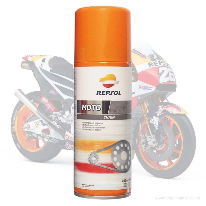 Xịt dưỡng sên Repsol Moto Chain Lube 400ml