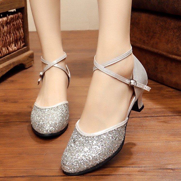 [HÀNG ORDER 15-20 NGÀY] Giày nhảy khiêu vũ thời trang - giày nhảy latin 5cm (ib shop nếu đặt gót 3cm hoặc 7cm)