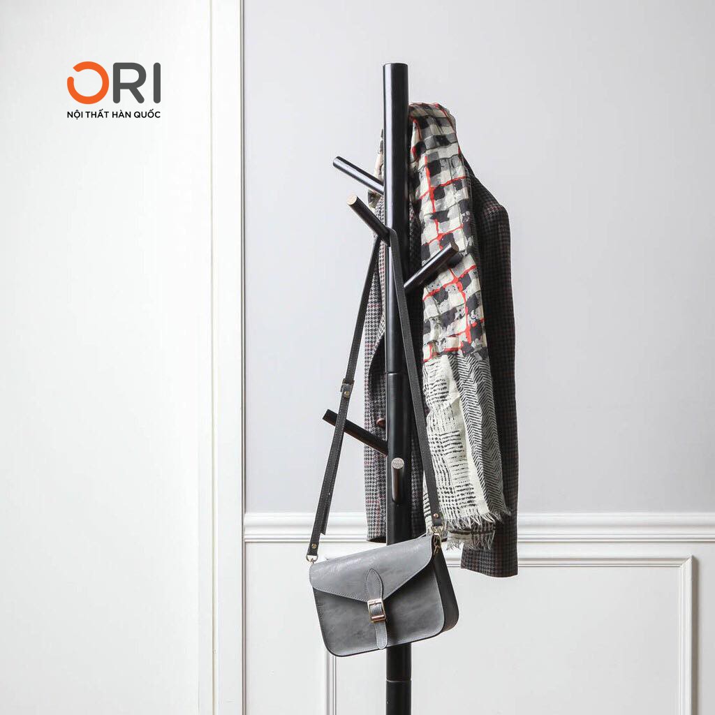 COMBO SÀO TREO ĐỒ - CÂY TREO BẰNG GỖ HÀN QUỐC - DOUBLE SINGLE - STANDING HANGER - BLACK