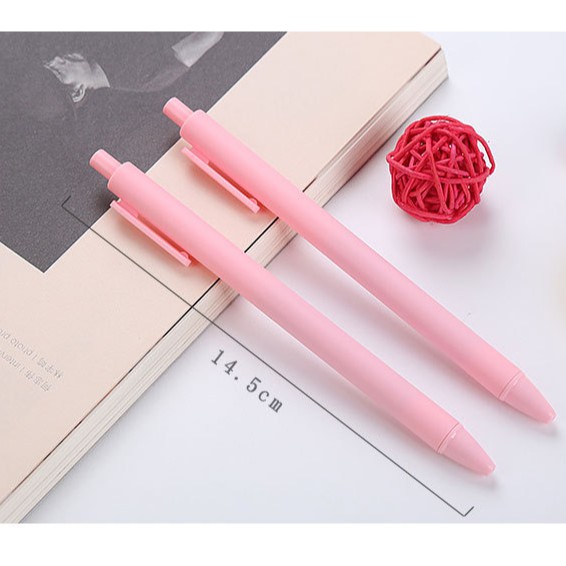 Bút bi bấm nhiều màu siêu xinh ngòi 0,5mm MỰC ĐEN