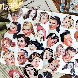 Set 45 Nhãn Dán / Sticker Vintage Face