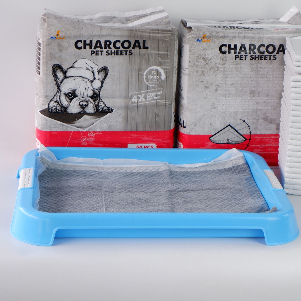 Miếng tã lót chuồng Charcoal cho khay vệ sinh, lồng sàn xe cho chó mèo, thú cưng siêu thấm hút (bán lẻ từng tấm)