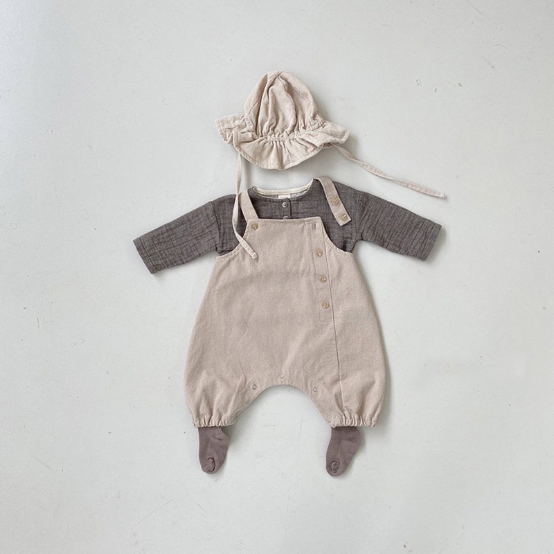 Quần Yếm Thời Trang Xuân Thu Phong Cách Hàn Quốc Dễ Thương Cho Bé