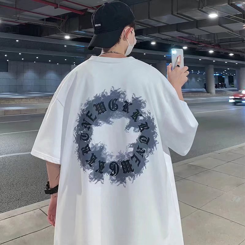 Áo Thun Tay Ngắn Dáng Rộng In Chữ Phong Cách Hip Hop Thời Trang Mùa Hè Cho Nam Và Nữ size M-8XL