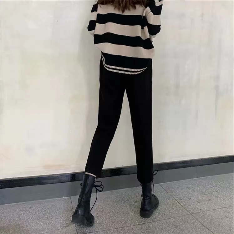 Quần Dài Ống Đứng Màu Trơn Thời Trang Nữ Tính