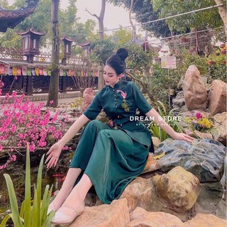 ĐỒ LAM ĐI CHÙA # CỔ TÀU LỤA THÊU CÁ NGỌC