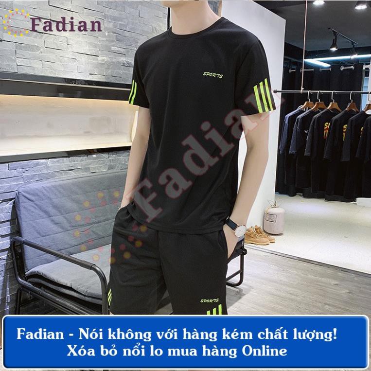 Set đồ bộ nam nữ mặc nhà, bộ quần áo thể thao tay ngắn SPORT phối sọc thời trang phong cách Ulzzang Unisex (mẫu mới) ་