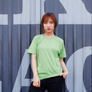 Áo Thun Trơn #AGE2X Màu Xanh Chuối Đốm