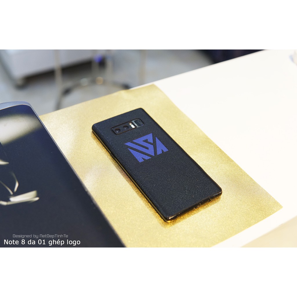 Miếng dán da skin Samsung Note 8 -Ghép logo