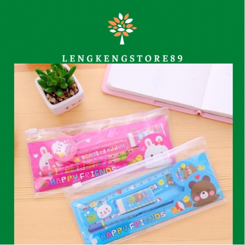 Bộ đồ dùng học tập cho bé đầy đủ, đồ dùng cho bé, bút chì, thước kẻ