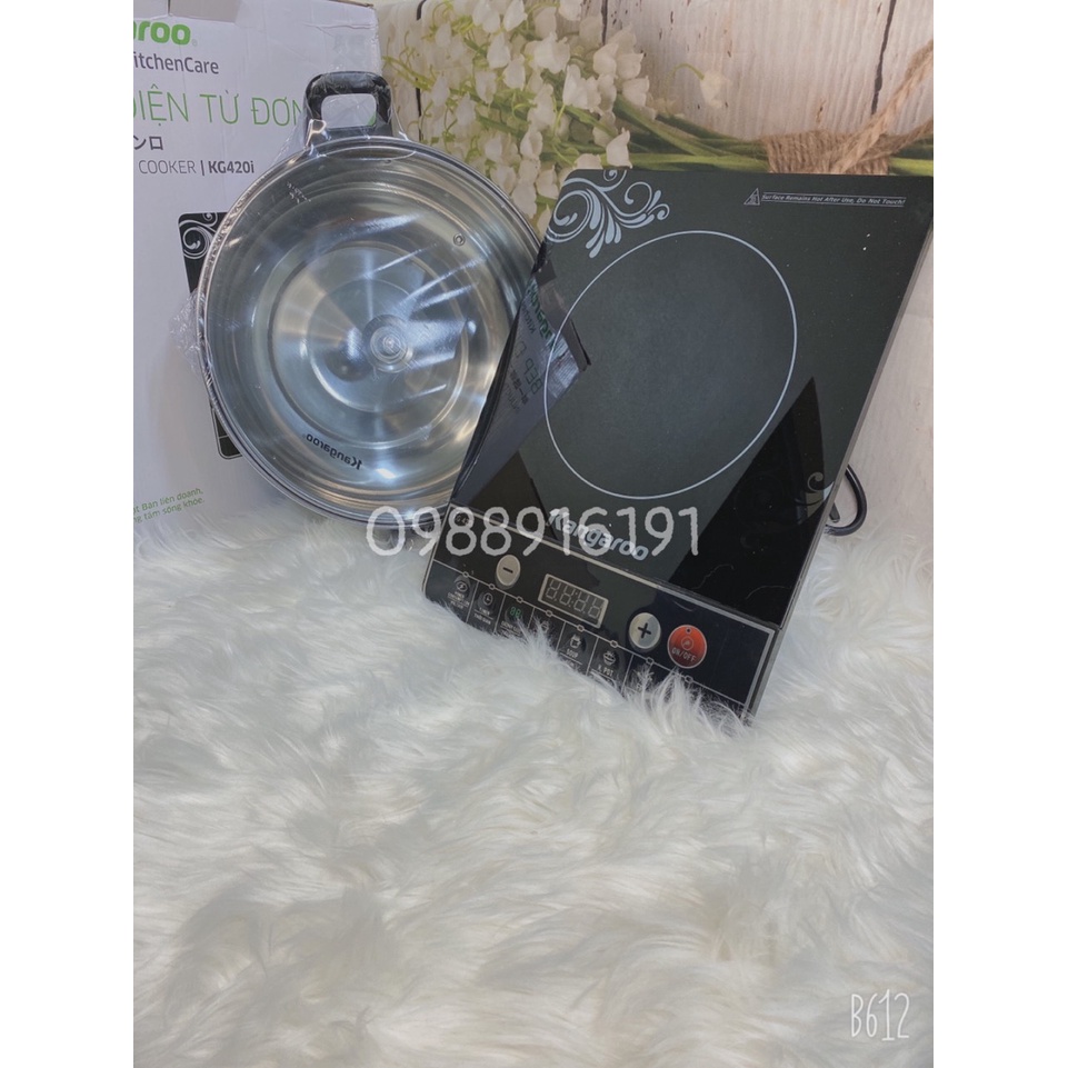 [Chính Hãng]Bếp Từ Đơn KANGAROO HR420i,Bảo Hành 12 Tháng Tặng Kèm Nồi Inox