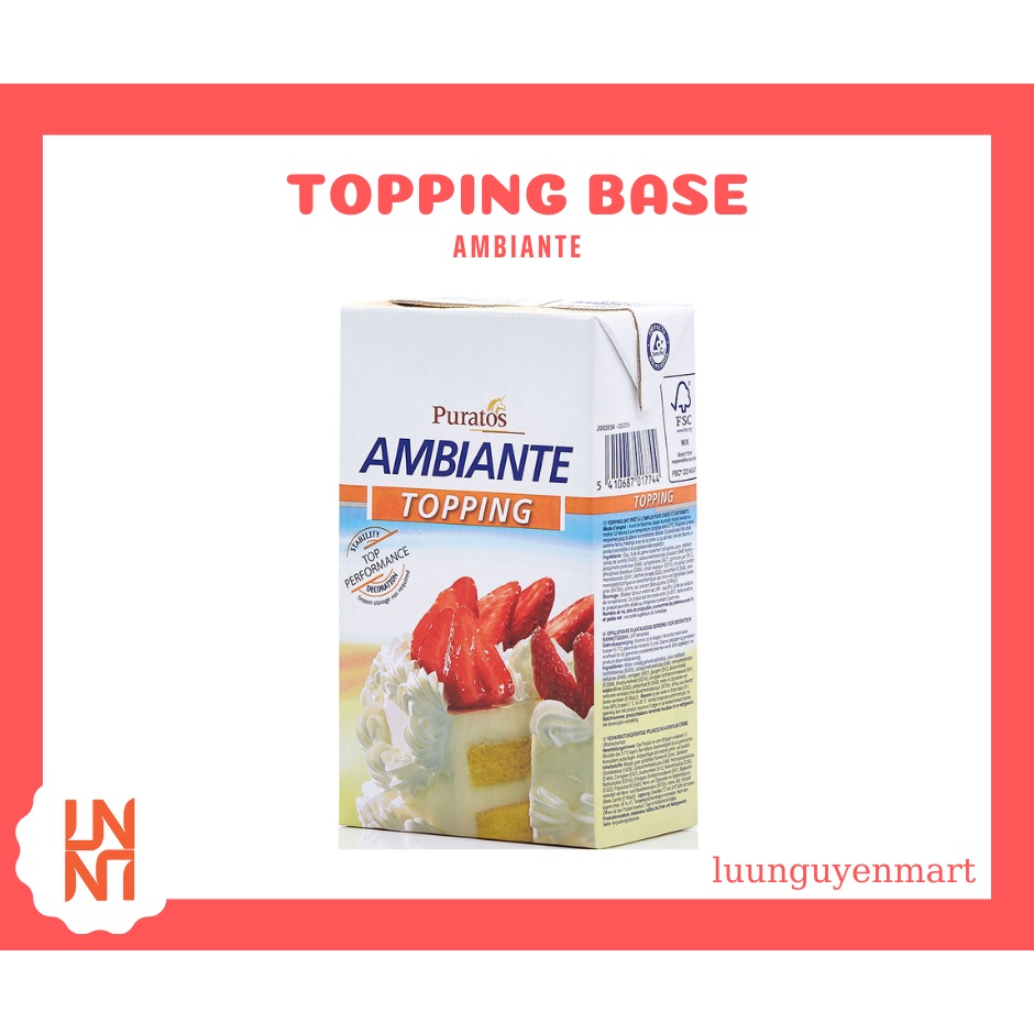 Kem làm Topping Base - Kem béo Puratos Ambiante chuyên dùng trang trí làm bánh và đồ uống