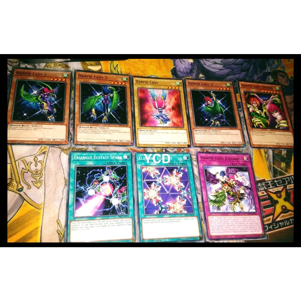 Thẻ bài yugioh chính hãng Set card 8 lá Harpie lady – Common