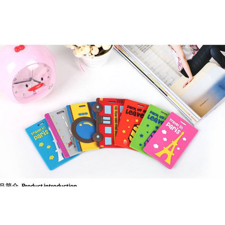Thẻ Đánh Dấu Hành Lý Cỡ Lớn In Họa Tiết Hoạt Hình 3D Dễ Thương Tiện Dụng