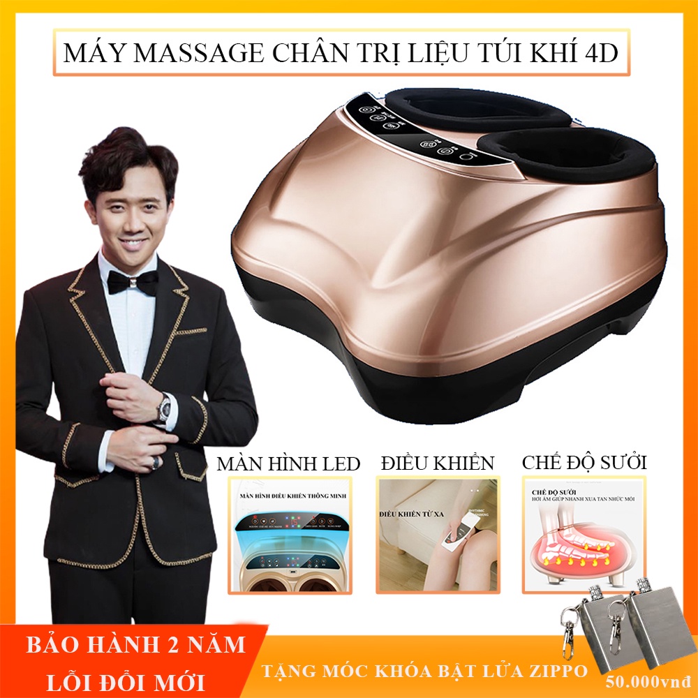 MÁY MASSAGE CHÂN HỒNG NGOẠI TRỊ LIỆU CAO CẤP 4D - GIẢM TÊ BÌ ĐAU NHỨC, LƯU THÔNG KHÍ HUYẾT - BẢO HÀNH 24 THÁNG