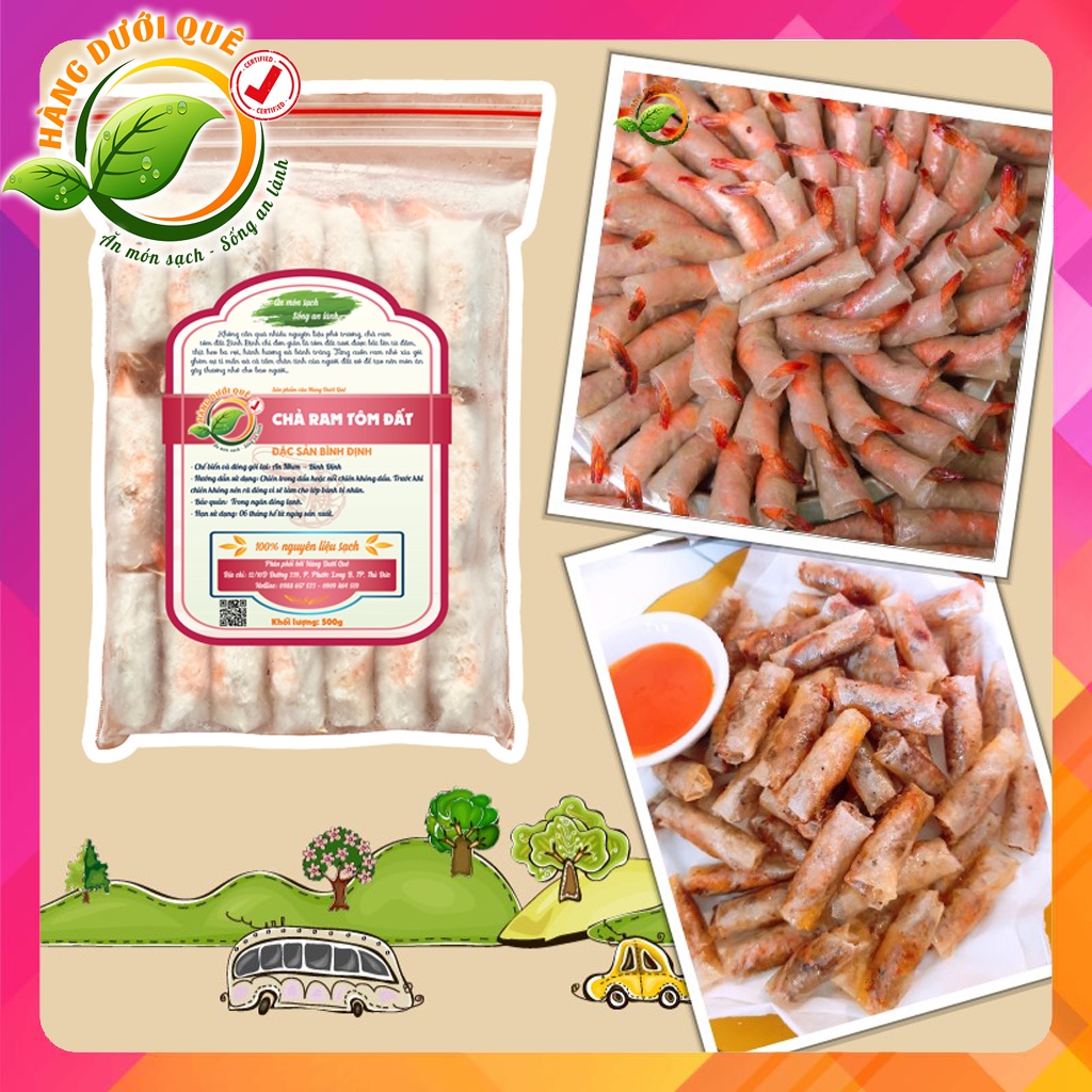 [CHÍNH GỐC] Chả ram tôm đất Bình Định loại đặc biệt 500g