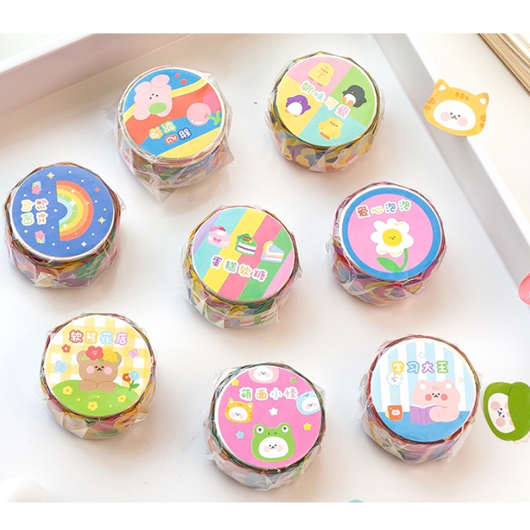 1 Cuộn Băng Keo Dán Trang Trí Sổ Tay Diy Hình Dạng Đặc Biệt Dễ Thương