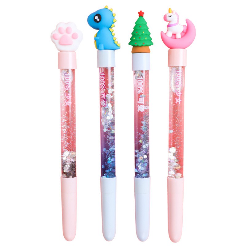 Bút mực gel vỏ bút ánh ,Bút nước nhũ chảy cao cấp nhiều màu sắc ngòi bút 0.38mm