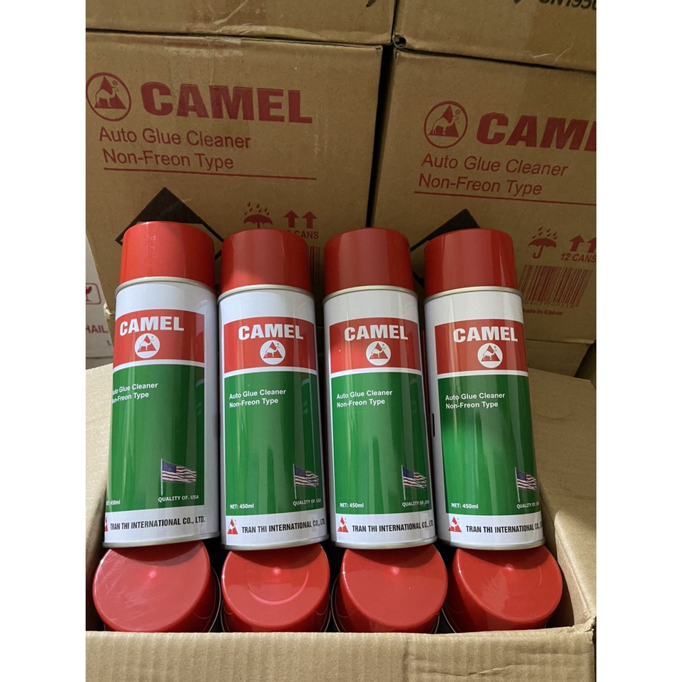 Chai Xịt Tẩy Băng Keo, Tẩy Băng Dính, Nhựa Đường Chính Hãng CAMEL 450ml - làm sạch ô tô xe máy