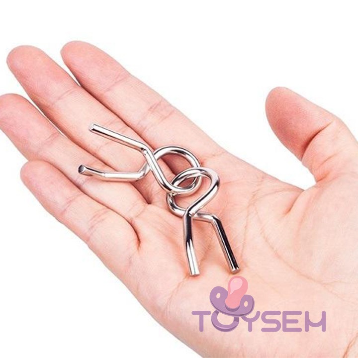 Đồ chơi tháo luồng lắp vòng kim loại trí tuệ Nhật Bản 8 món Toysem dành cho trẻ từ 3 tuổi - Quà tặng sinh nhật cho bé