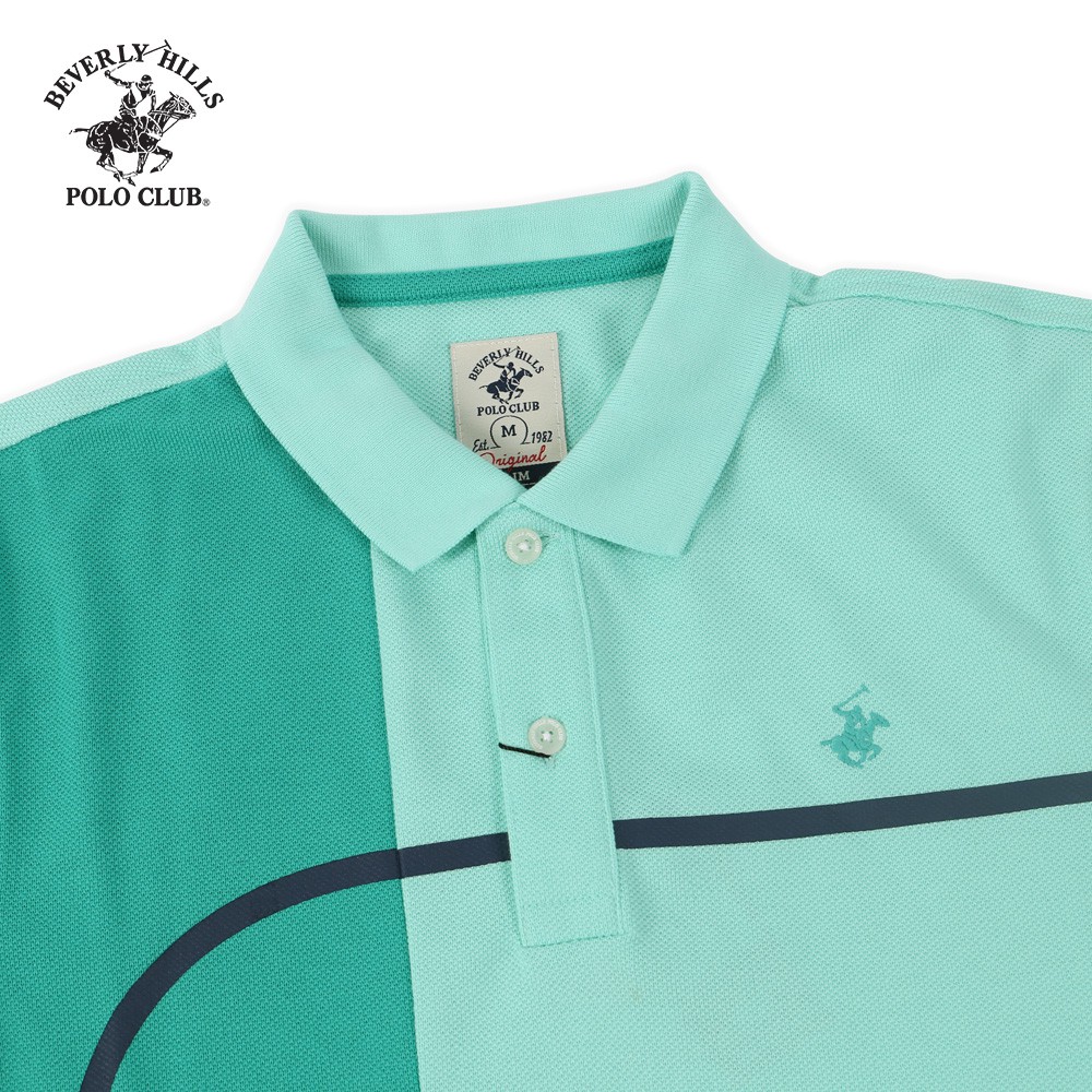 Beverly Hills Polo Club - Áo polo Ngắn tay Nam Slimfit Xanh ngọc nhạt LT- BHPC PMSSS20TL072