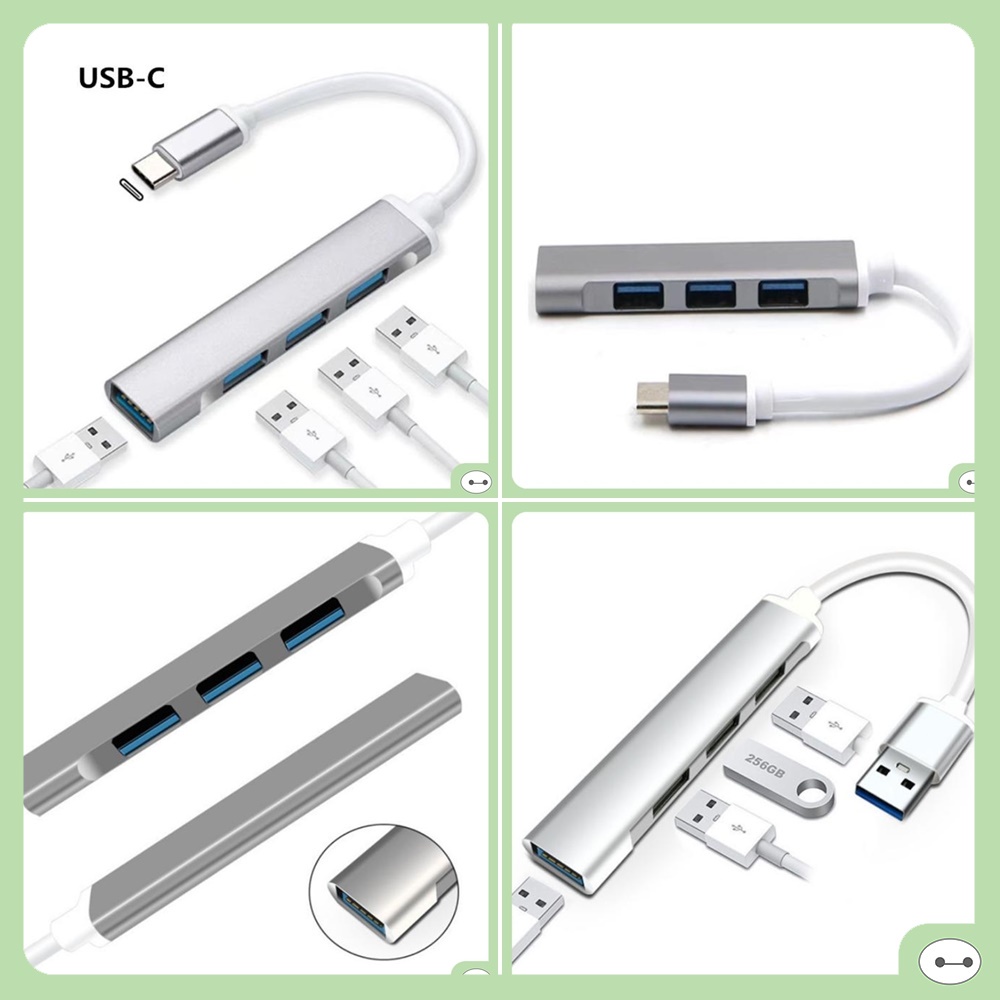 BỘ CHIA 4 CỔNG USB HUB 3.0 NHÔM NHỎ GỌN CẮM TYPE-C / USB