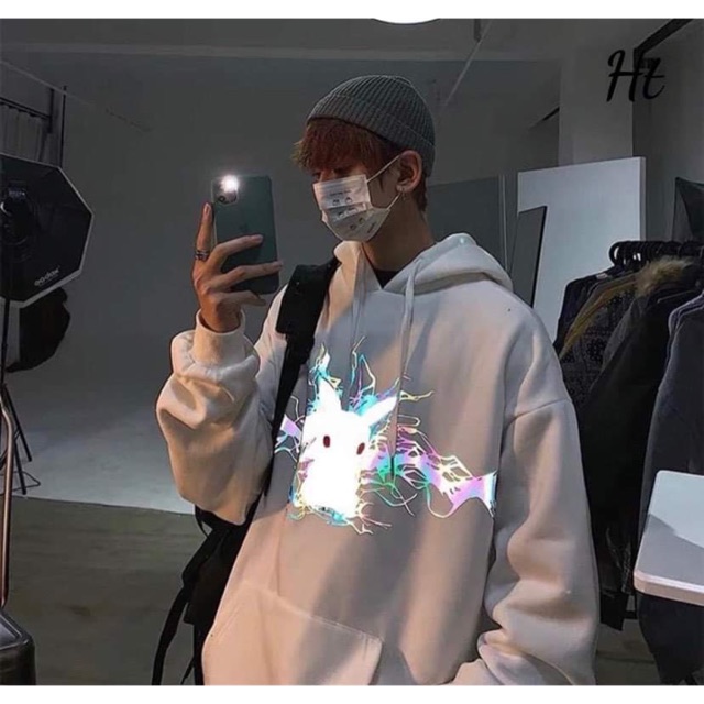 Áo hoodie phản quang 7m mèo sét H2Q877