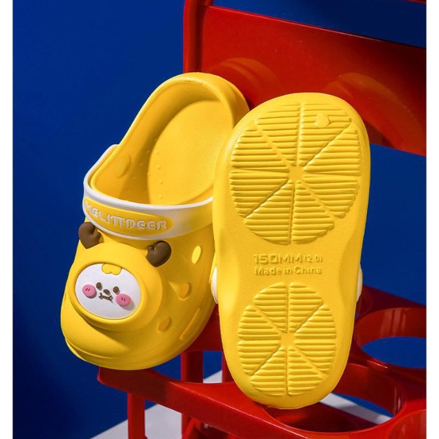 Dép sục cho bé trai bé gái sticker gấu Bunny Store, cross dành cho bé từ 1 đến 5 tuổi đế mềm eva chống trơn trượt BN18