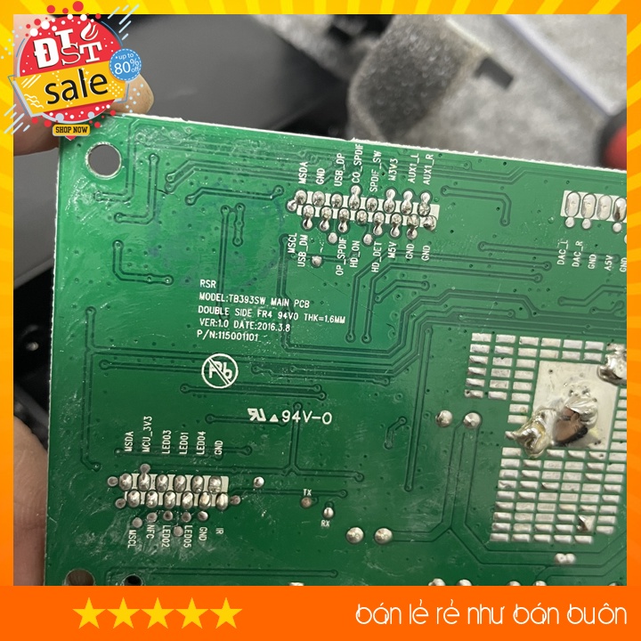 Mạch khuếch đại âm thanh 2.1 RSR TB393-SW chip khuếch đại TAS5731 - Hỗ trợ NFC/Bluetooth/AUX/OPTICAL bàn phím cảm ứng