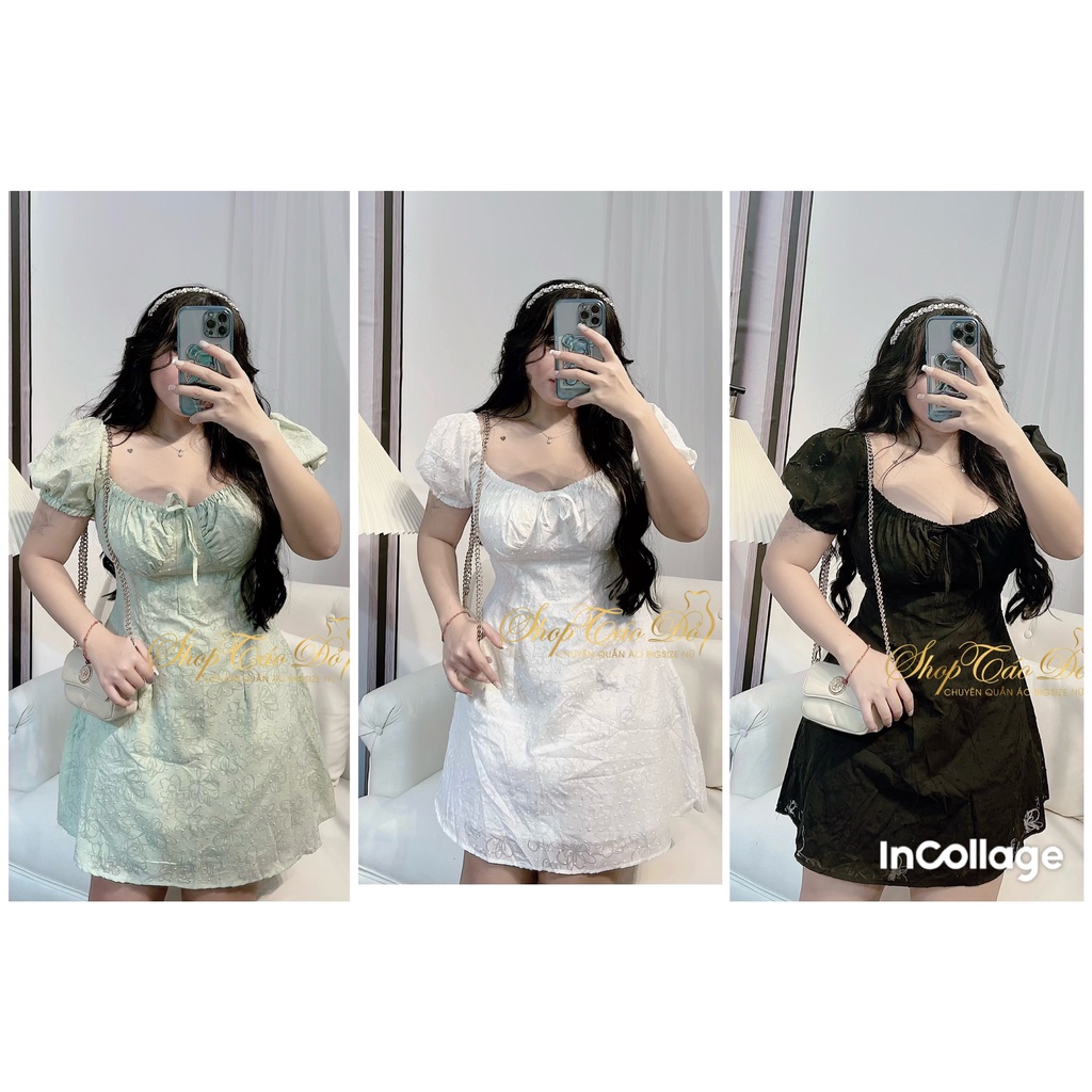 (TÁO ĐỎ BIGSIZE 55-90KG) Đầm hoa cúp ngực dáng xòe tiểu thư ngọt nào nữ tính D59 (ảnh thật shop chụp 100%) 🍎🍎🍎 | BigBuy360 - bigbuy360.vn