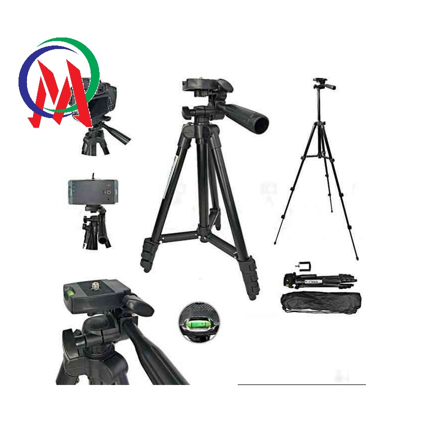 Gía Đỡ 3 Chân Tripod 3366 . Cao 1m4 Có Tay Cầm Quay Phim