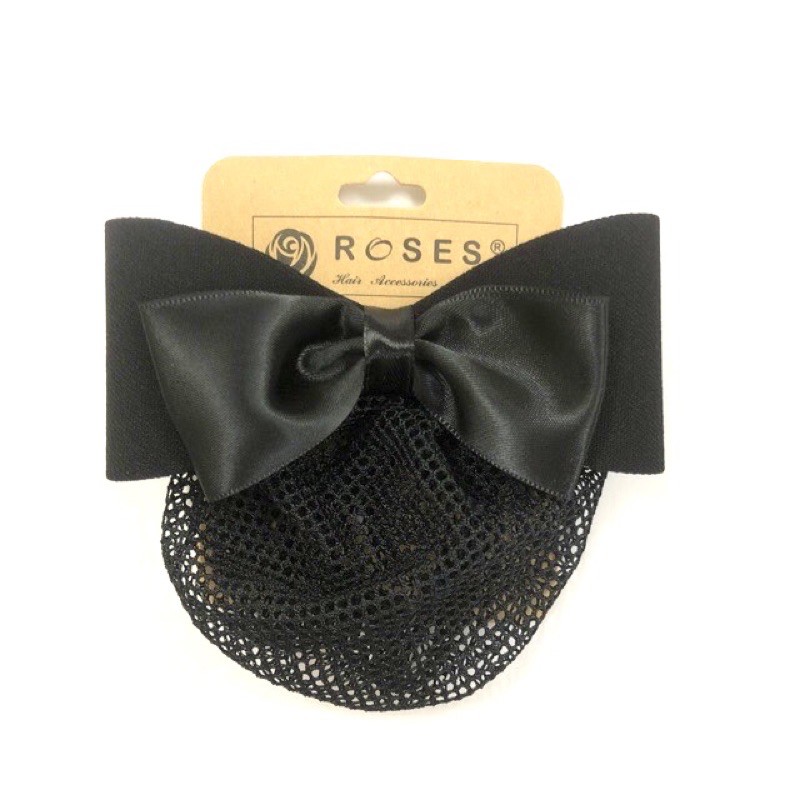 Kẹp nơ đen ROSES Hair Accessories