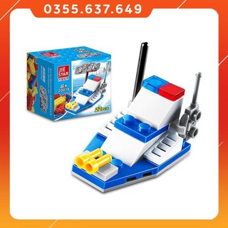 Đồ chơi Lego ô tô mini: Xuồng cảnh sát 22pcs