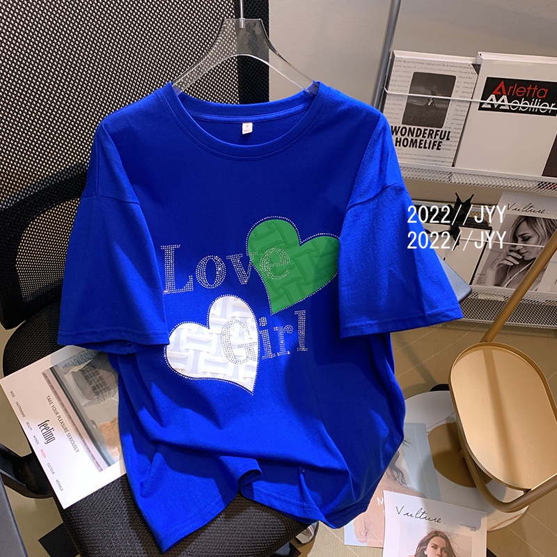 NRVP Áo Thun Nữ Dáng Dài Rộng Tay Ngắn Phong Cách Thời Trang Đường Phố Hàn Quốc