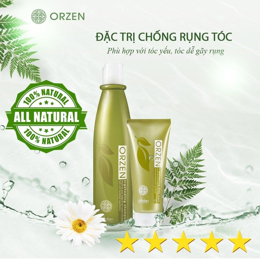 [Video Hướng dẫn ] Bộ Dầu Gội Chống Rụng và Mặt Nạ Chống rụng Orzen Hàn Quốc 320ml & 200g- Bảo Vệ Tóc- Chống Rụng Tóc