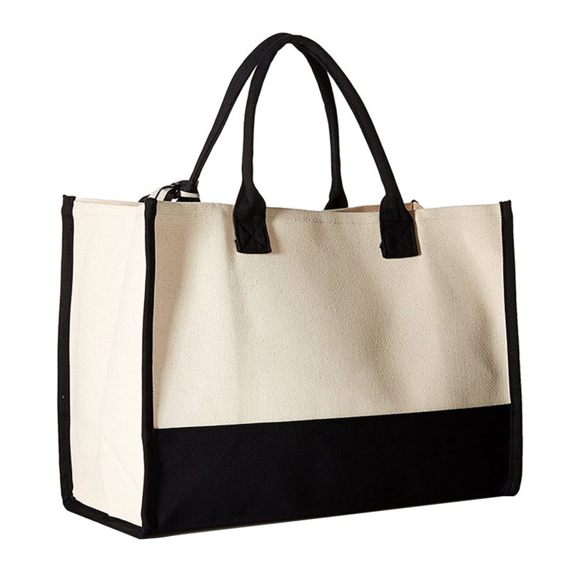 Túi Xách Canvas Sức Chứa Lớn In Chữ Có Tay Cầm Tiện Dụng Cho Nữ