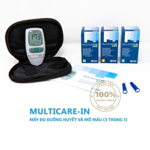 CHÍNH HÃNG - Lọ 5 que thử mỡ máu TRIGLYCERIDES MultiCare-In - MÁY ĐO ĐƯỜNG HUYẾT VÀ MỠ MÁU 3 TRONG 1