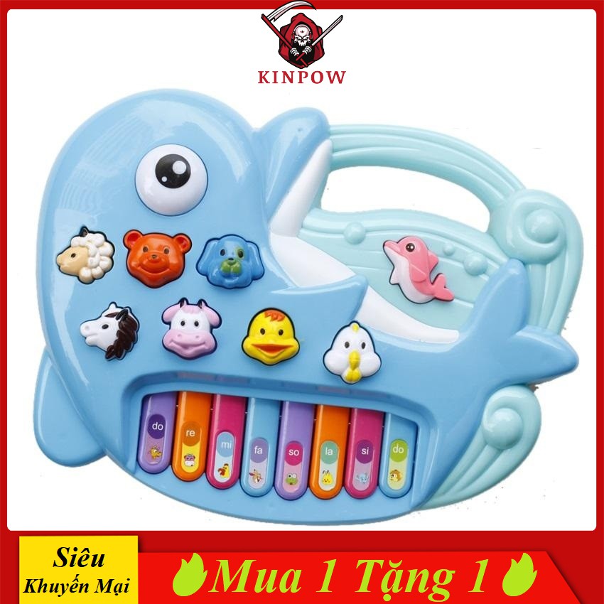 Đồ Chơi Đàn Cá Heo KINPOW Gồm 2 Màu, Phát Nhạc Bài Hát Vui Nhộn, Tạo Sự Thích Thú Cho Các Bé