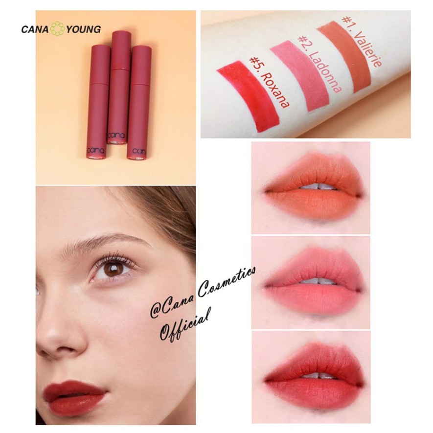 Son Kem Lì Mịn Môi Cao Cấp Hàn Quốc Cana Creamy Lipstick Mousse 05gr