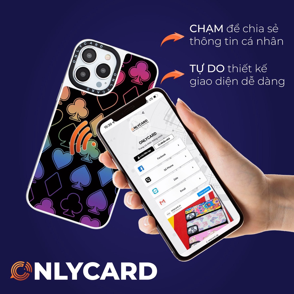 Ốp lưng thông minh ONLYCARD_POKER_21/Dành cho các dòng IPhone 7/7plus/8/8plus/x/xr/xs/11/12/13/pro/promax