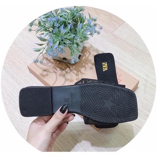 Dép lê zara chấm bi nữ