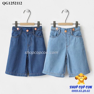 Quần jean giấy ống rộng cho bé gái từ 24-34kg