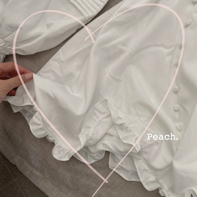 váy bèo tay dài nút bọc