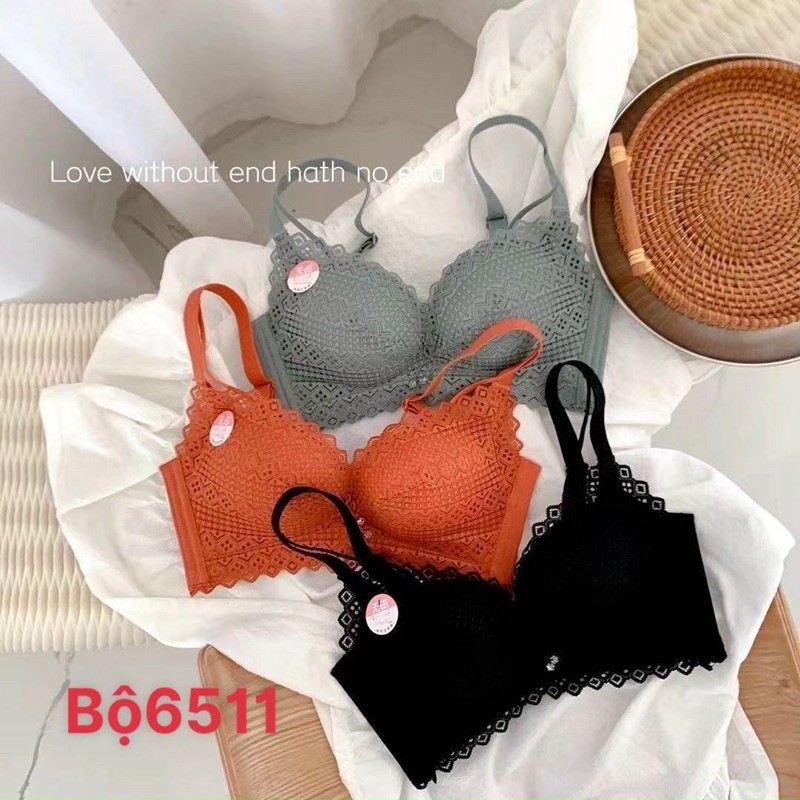 Bộ đồ lót, áo ngực ren không gọng tạo khe push upcho nữ | BigBuy360 - bigbuy360.vn