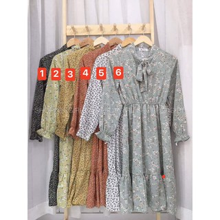 Đầm maxi cột nơ hoa nhiều màu -shopforgirl