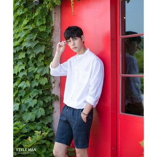 Sơ mi Cổ trụ Style Hàn Quốc Unisex